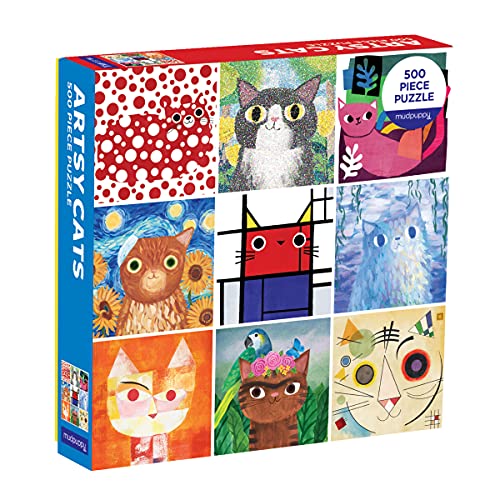 Artsy Cats 500PC Family Puzzle - Angie Rozelaar