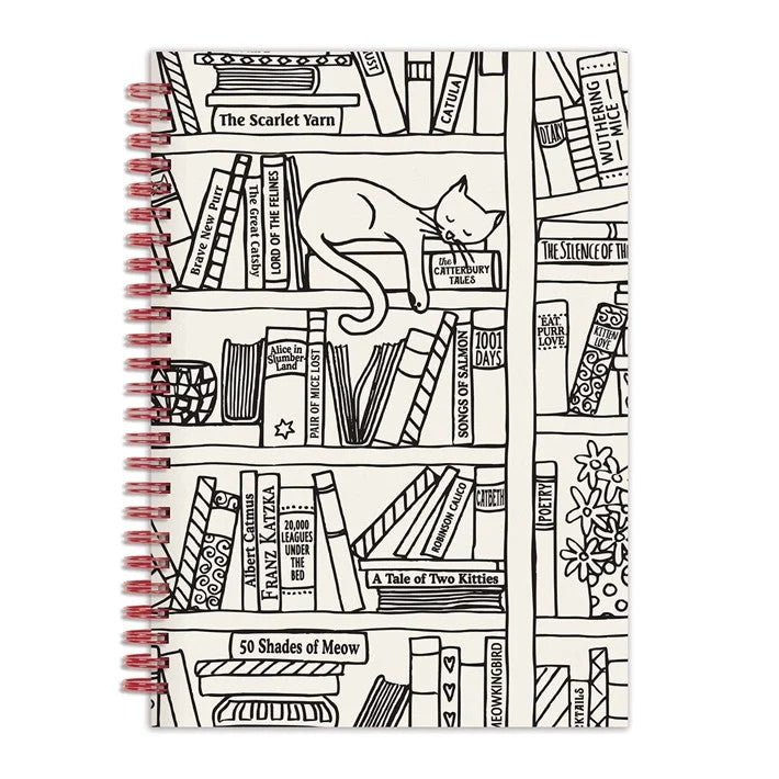 Journal "Cat on Bookshelf" 6 x 8 - Galison
