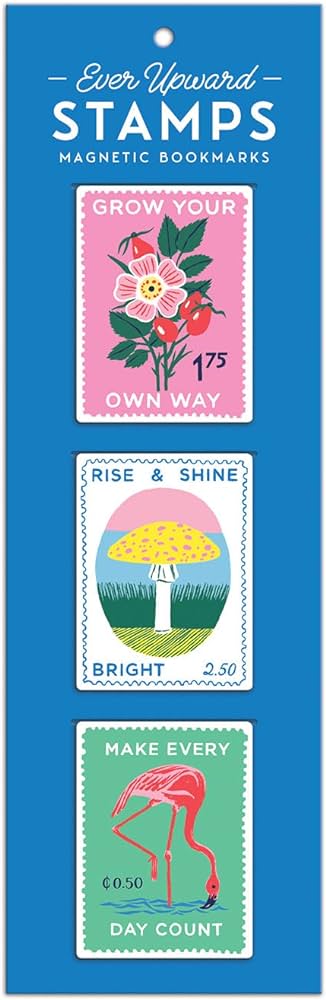 Ever Upward Stamps Shaped Magnetic Bookmarks - Galison