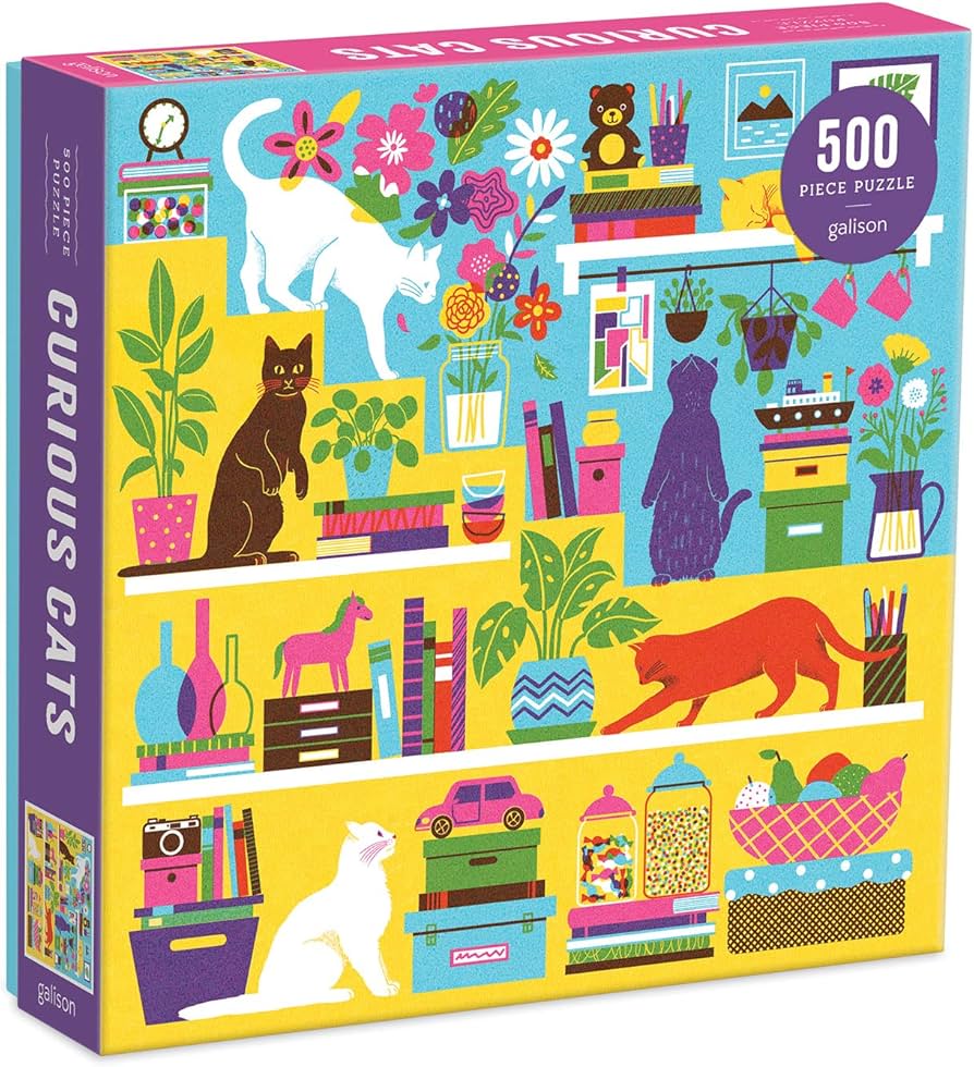 Curious Cats 500 Piece Puzzle - Galison