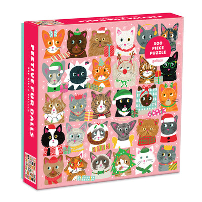Festive Furballs 500 Piece Puzzle - Galison
