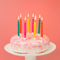 Bougies d'anniversaire tourbillonnantes - Pack de 8 | Bougies de gâteau |