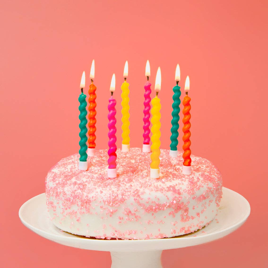 Bougies d'anniversaire tourbillonnantes - Pack de 8 | Bougies de gâteau |