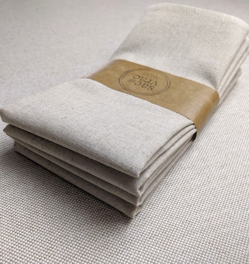 Serviette de table lin - Signature - Sac en vrac (2)