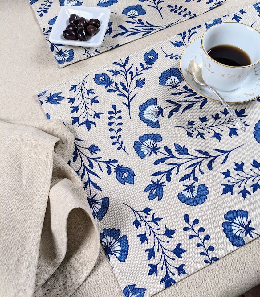 Napperons (x2) - Sac en vrac - Fleurs hollandaises