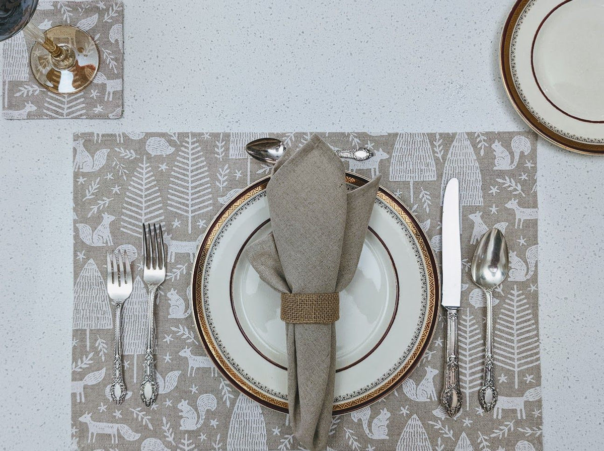 Napperons (x2) - Nature de Noël - Sac en vrac