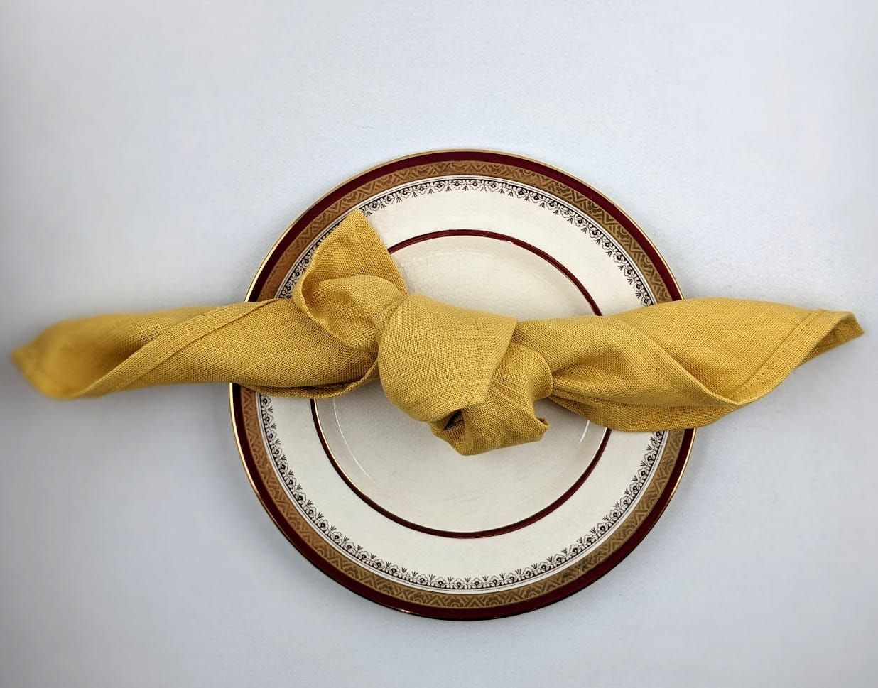 Serviette de table lin - Jaune - Sac en vrac (2)