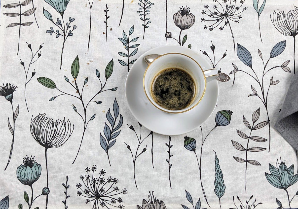 Napperons (x2) - Sac en vrac - Fleurs japonaises