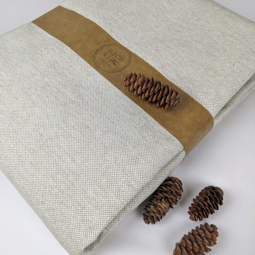 Nappe rectangulaire lin nature -137x183cm - Sac en vrac