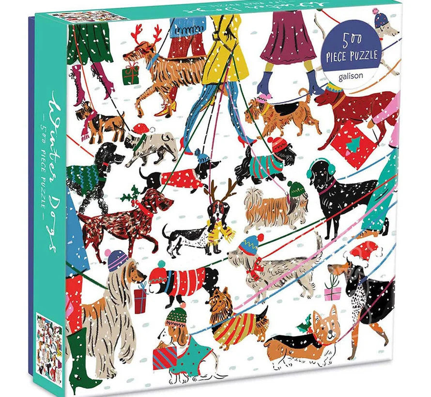 500-piece puzzle - Winter Dogs