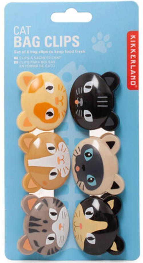 Ensemble de 6 pinces à sachets - Chats