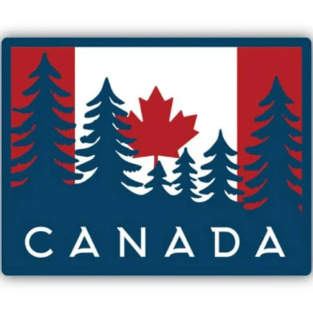 Autocollant Drapeau Canada Forêt - Stickers Northwest