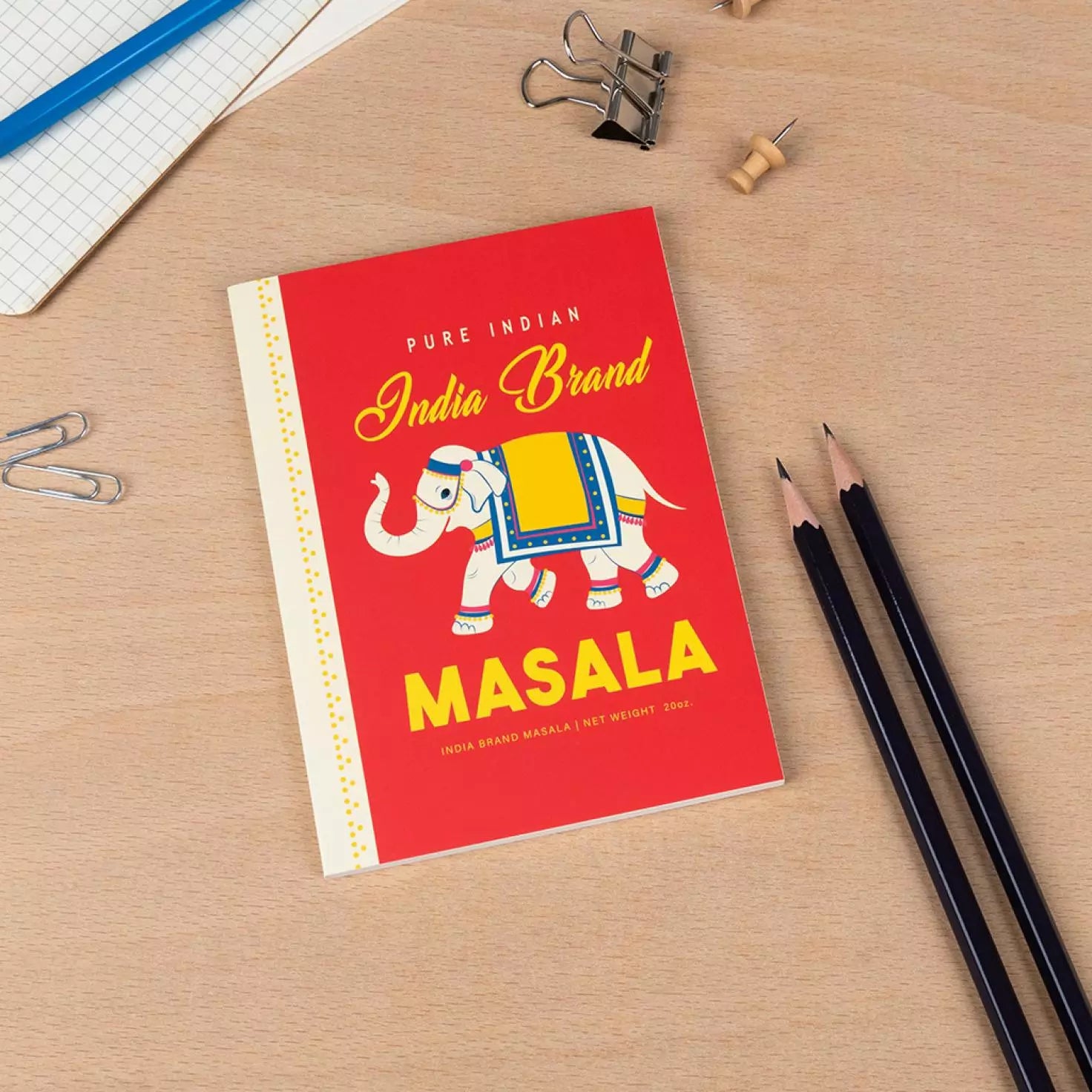 Cahier de note rouge Masala - Rex London