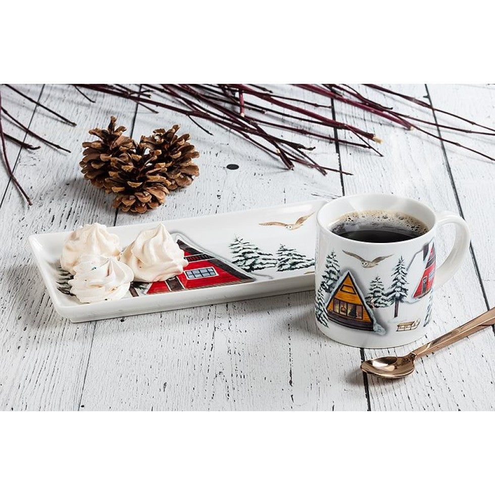 A-Frame Christmas Rectangular Plate - Abbott 27