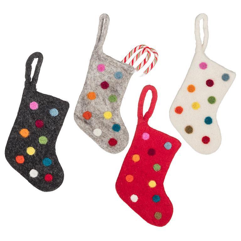 Ornament - Wool Christmas Stocking - Abbott