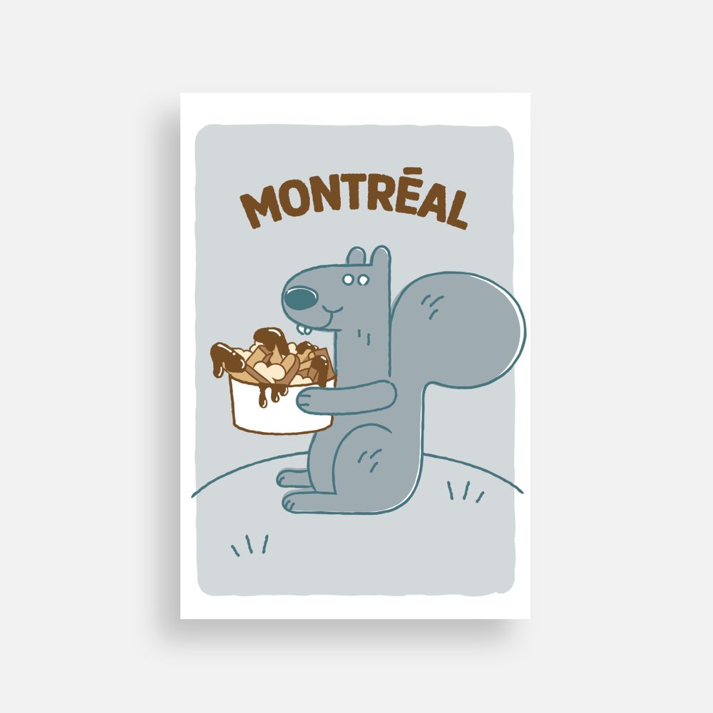 Squirrel poutine sticker 2.5''x 3.5'' LB
