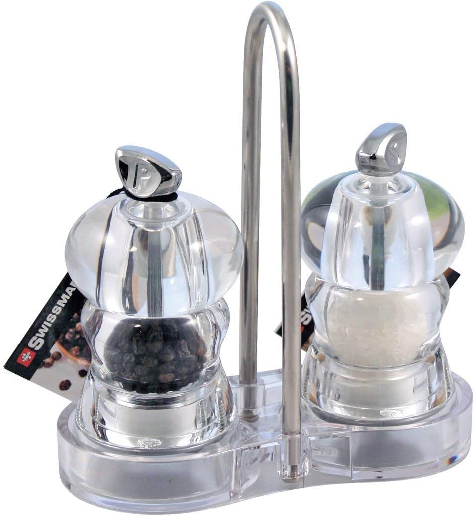 Acrylic salt and pepper shaker set (10 cm) - AD HOC