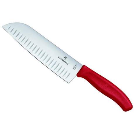Couteau Santoku 17 cm - Rouge