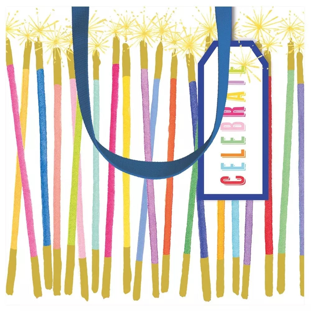 Petit sac cadeau - Chandelles de fête - Caspari