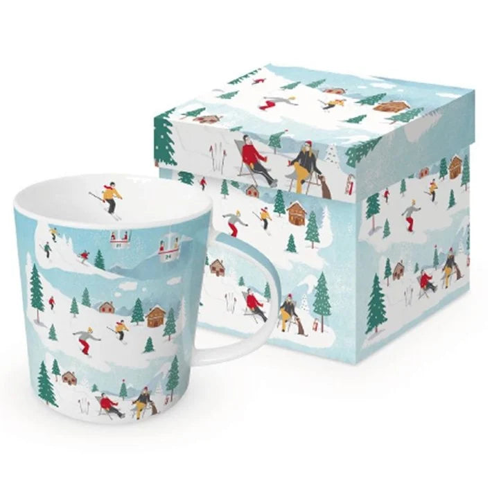 Mug with box - Skiers - PaperProducts Design