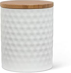 Contenant blanc 5'' et couvercle bois - Abbott