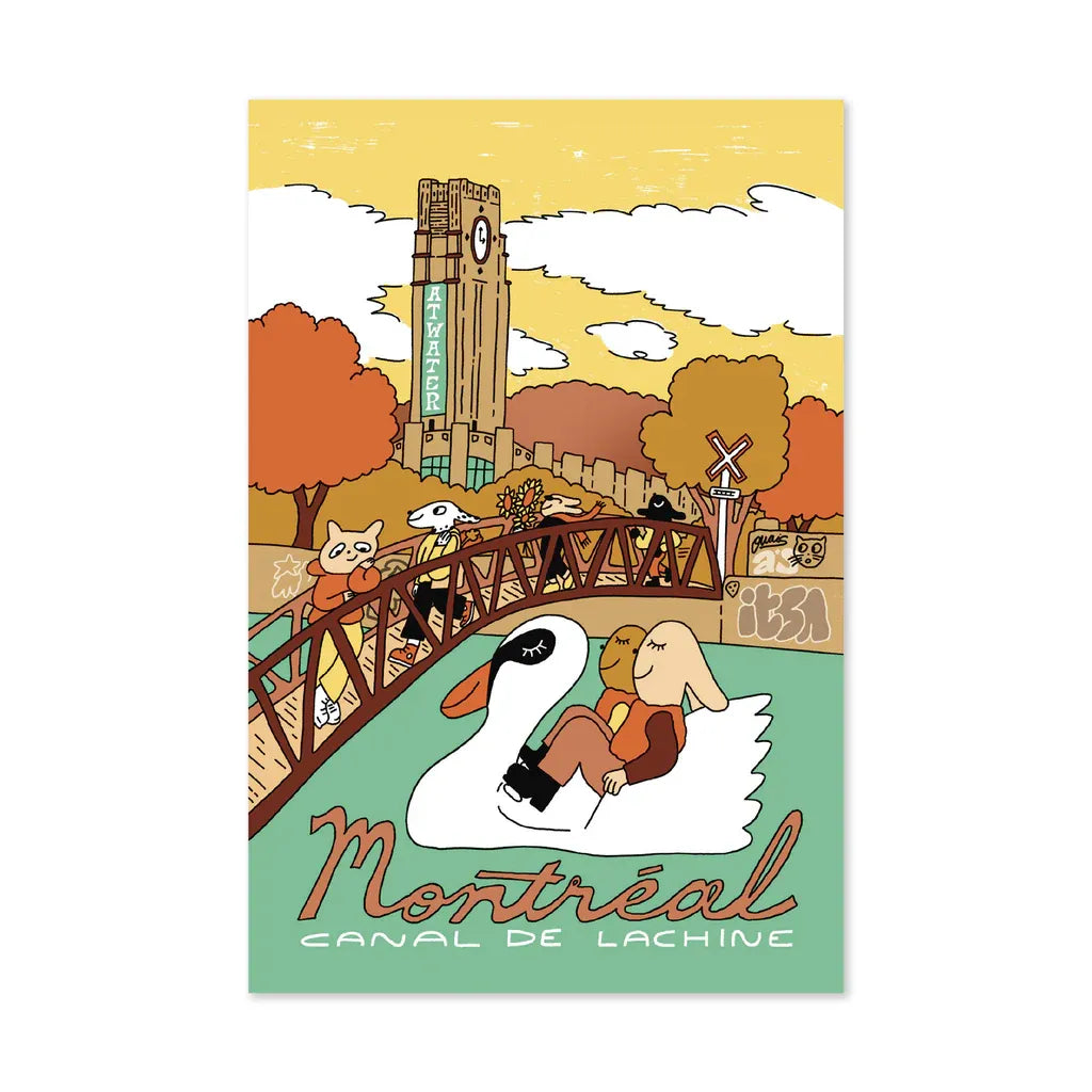 Postcard of the Lachine Canal - Paperole