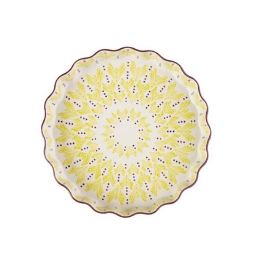 Floral fir tree motif tart dish 22cm - Tranquillo