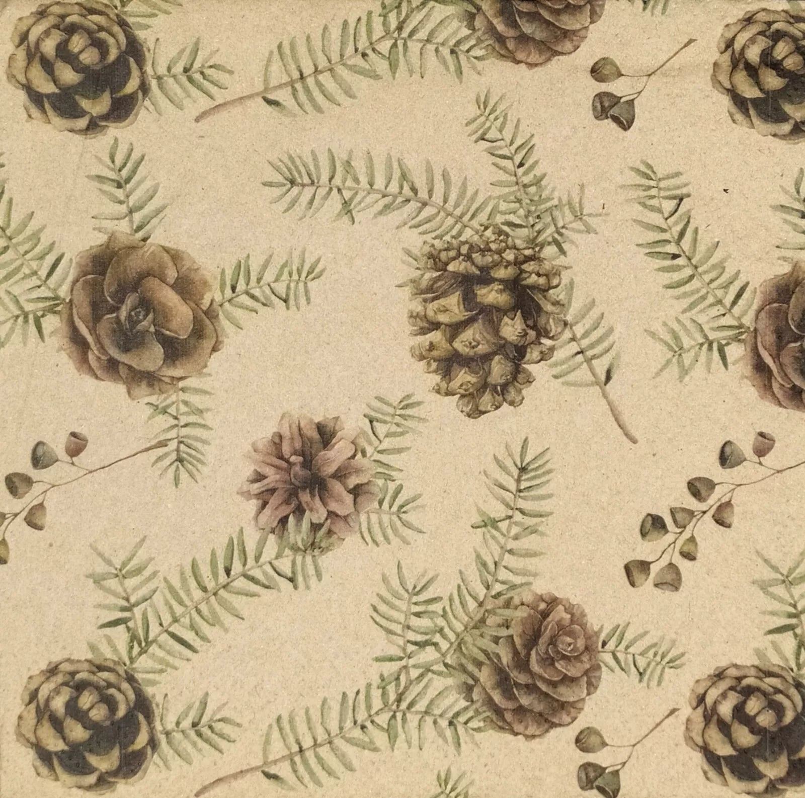 Napkins Naturals carrées - Pommes de pins - Abbott