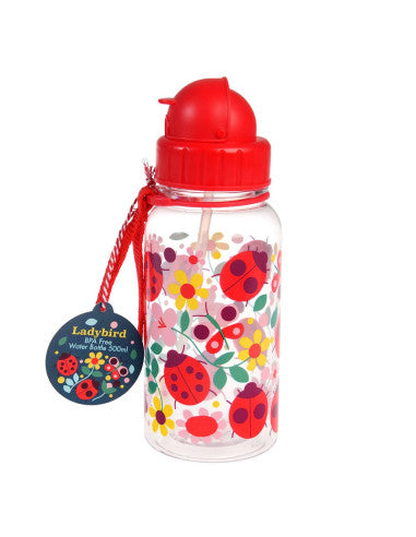 Children's water bottle with straw, 500ml - Ladybird - Rex London