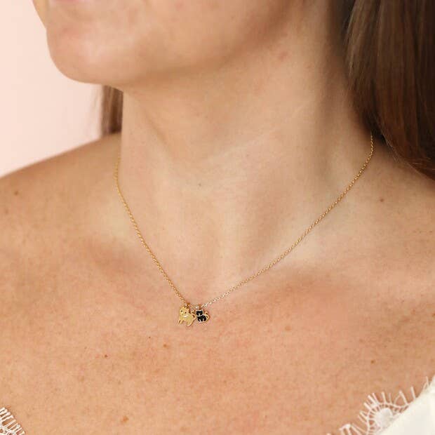 Collier avec pendentif en or pour chat et chaton