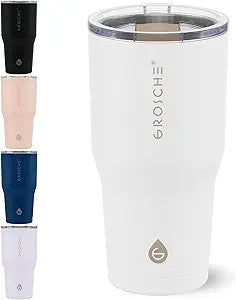 Gobelet isolé 20 oz YUKON blanc crème - Grosche