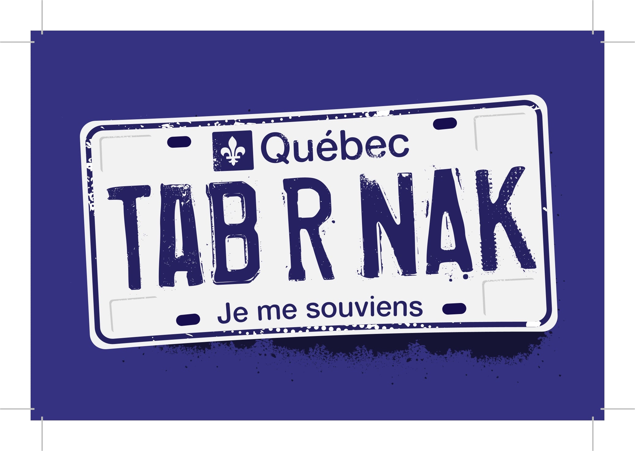 Carte postale plaque Tabrnak 4 x 6 LB