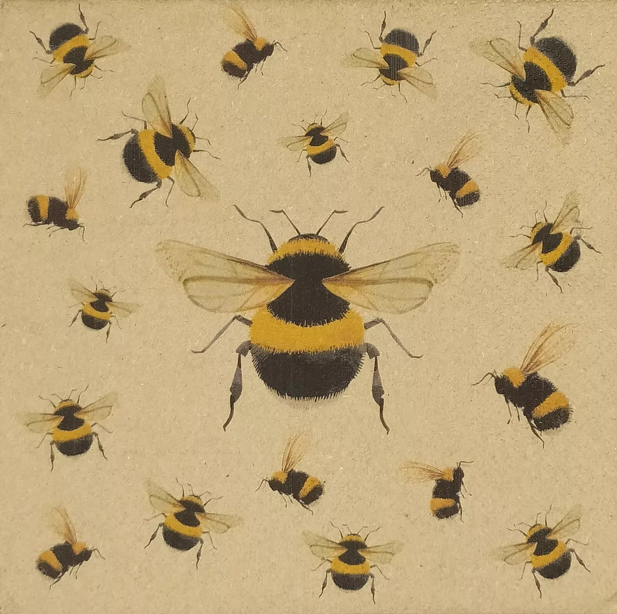 Napkins carré recyclé abeille - Abbott