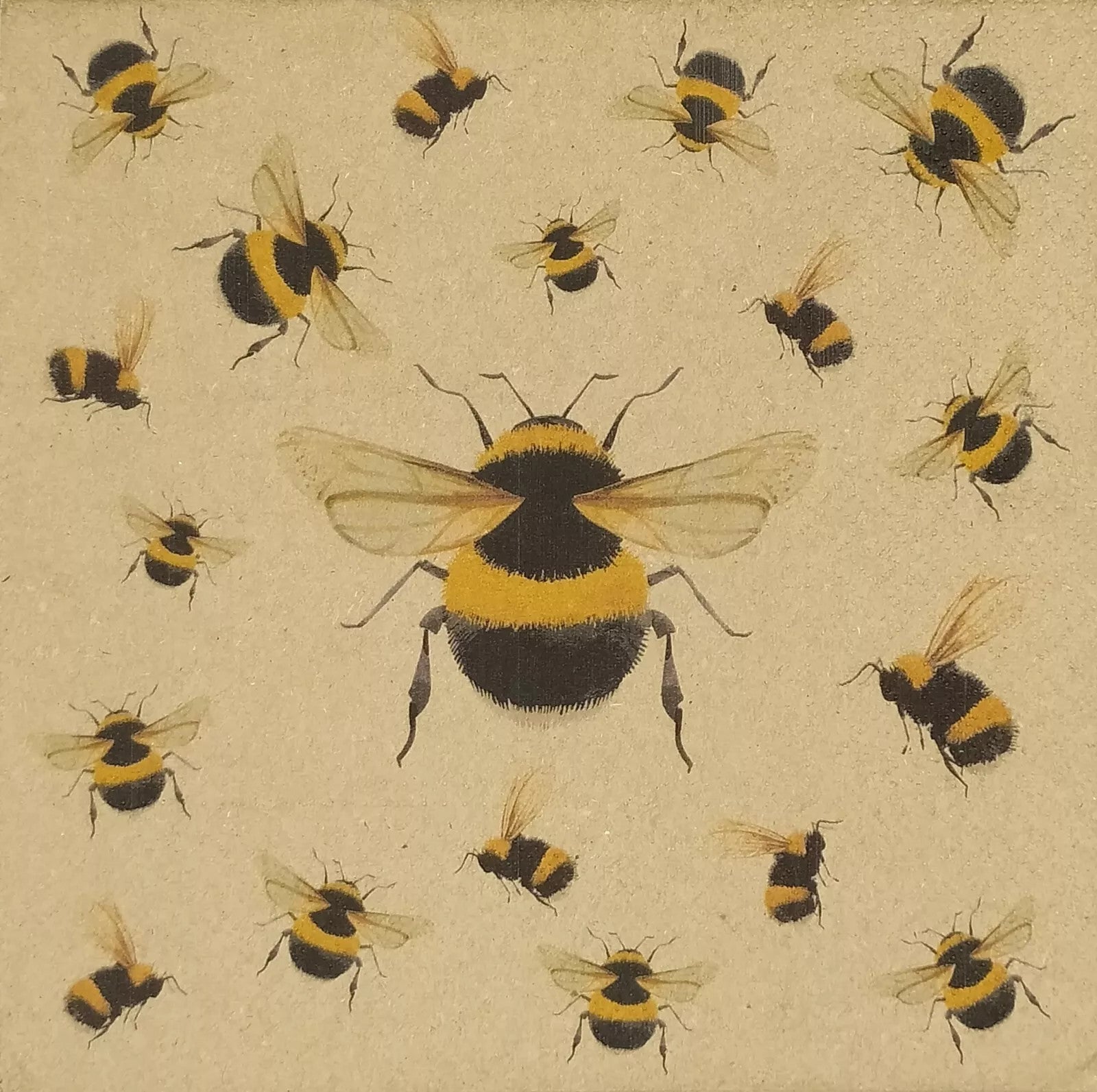 Napkins carré recyclé abeille - Abbott