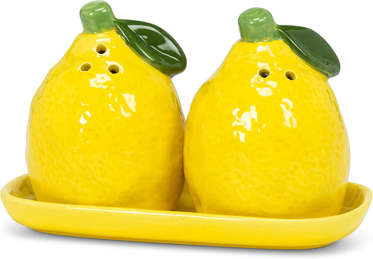 Salt and pepper shakers, lemonade