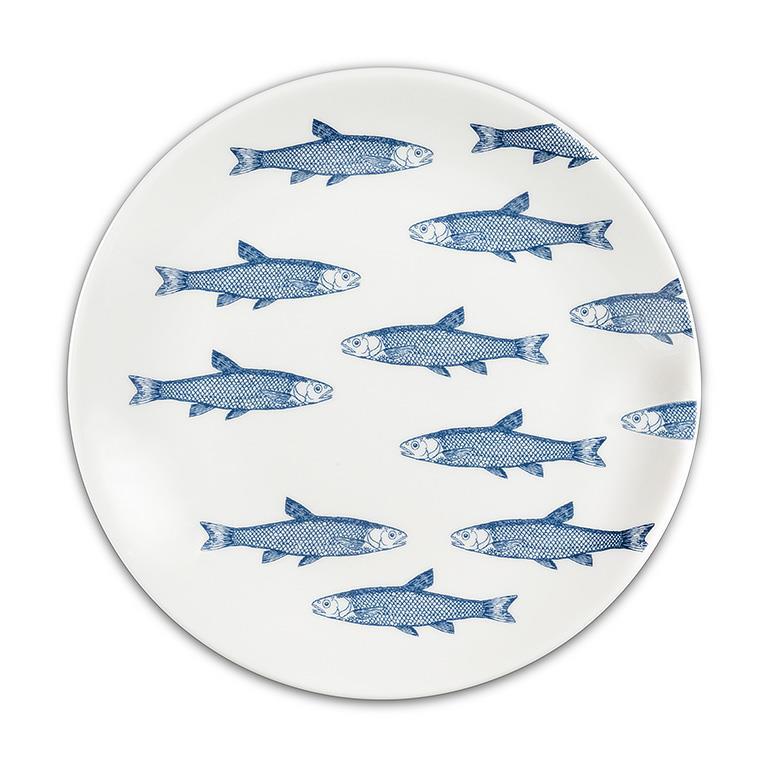 Blue fish platter - Abbott