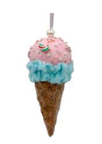 Ornement - Cornet de crème glacée - Christmas forever