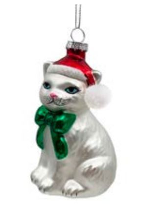 Ornement - Chat avec chapeau de Noël - Christmas forever