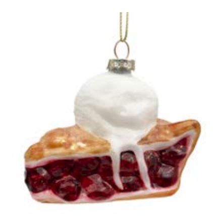 Ornement - Tarte à la cerise et crème glacée vanille - Christmas forever