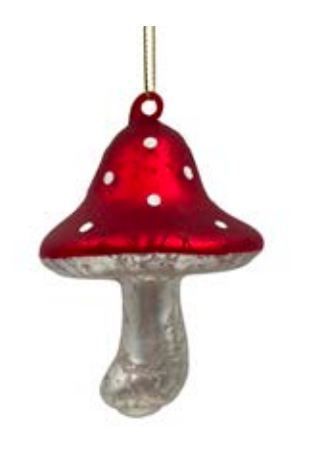 Ornement - Champignon rouge polka dot - Christmas forever