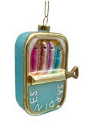 Ornement - Boîte de sardines avec brillants - Christmas forever