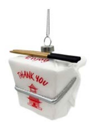 Ornement - Chopstick Take-out - Christmas forever
