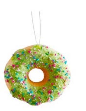 Ornament - Green Donut - Christmas forever