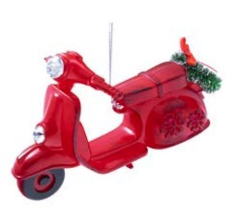 Ornement - Scooter rouge - Christmas forever