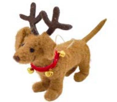 Ornement - Chien-saucisse avec collier clochettes - Christmas forever