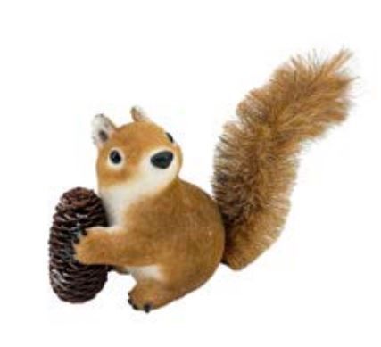 Décoration - Écureuil roux avec cocotte de pin - Christmas forever
