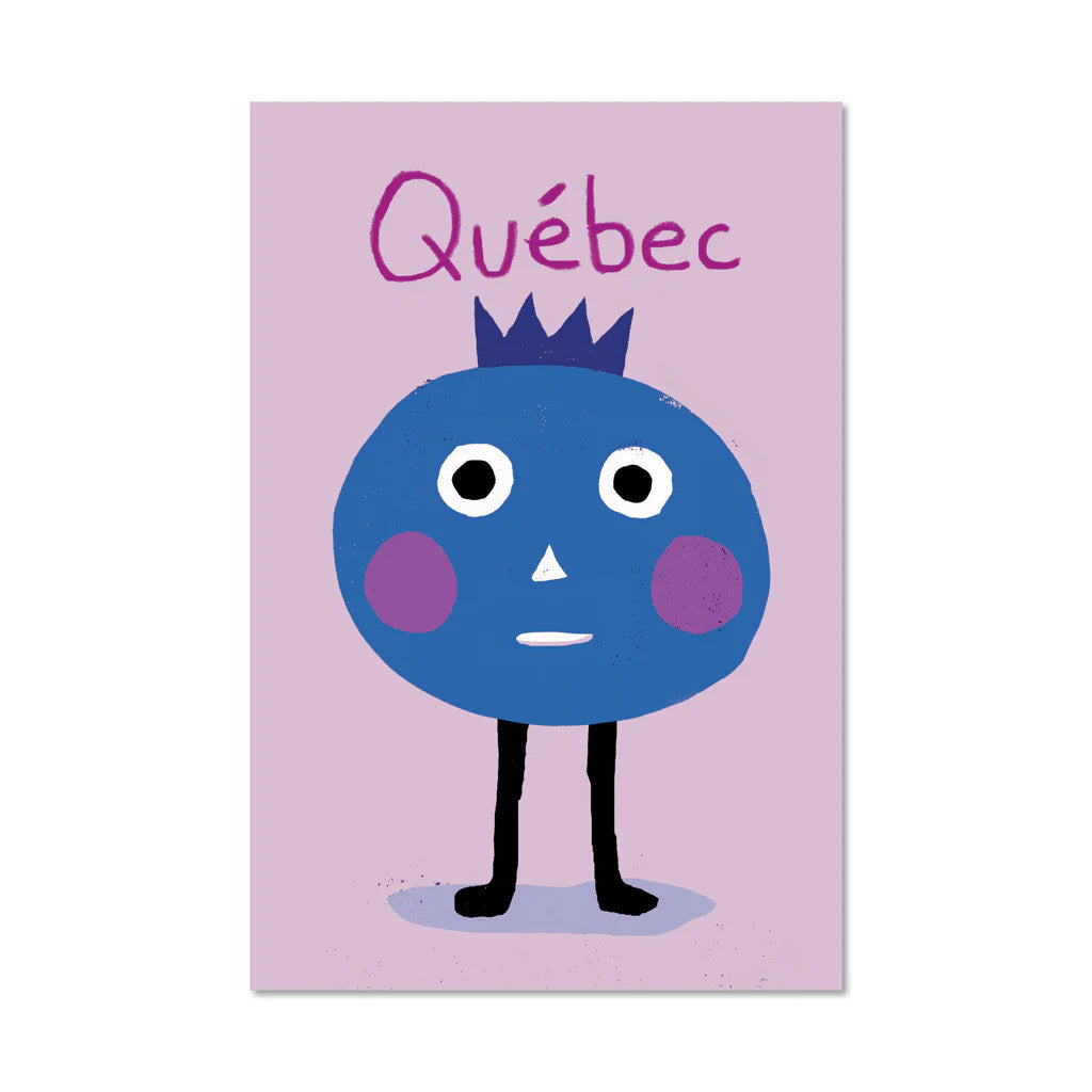 Quebec blueberry postcard - Francis Léveillée - Paperole