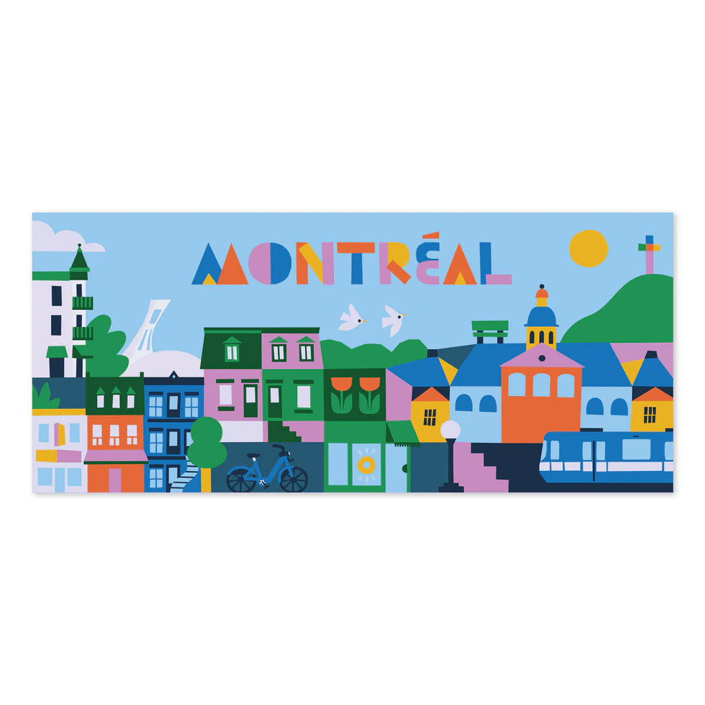 Carte postale longue Panorama Montréal - Paperole