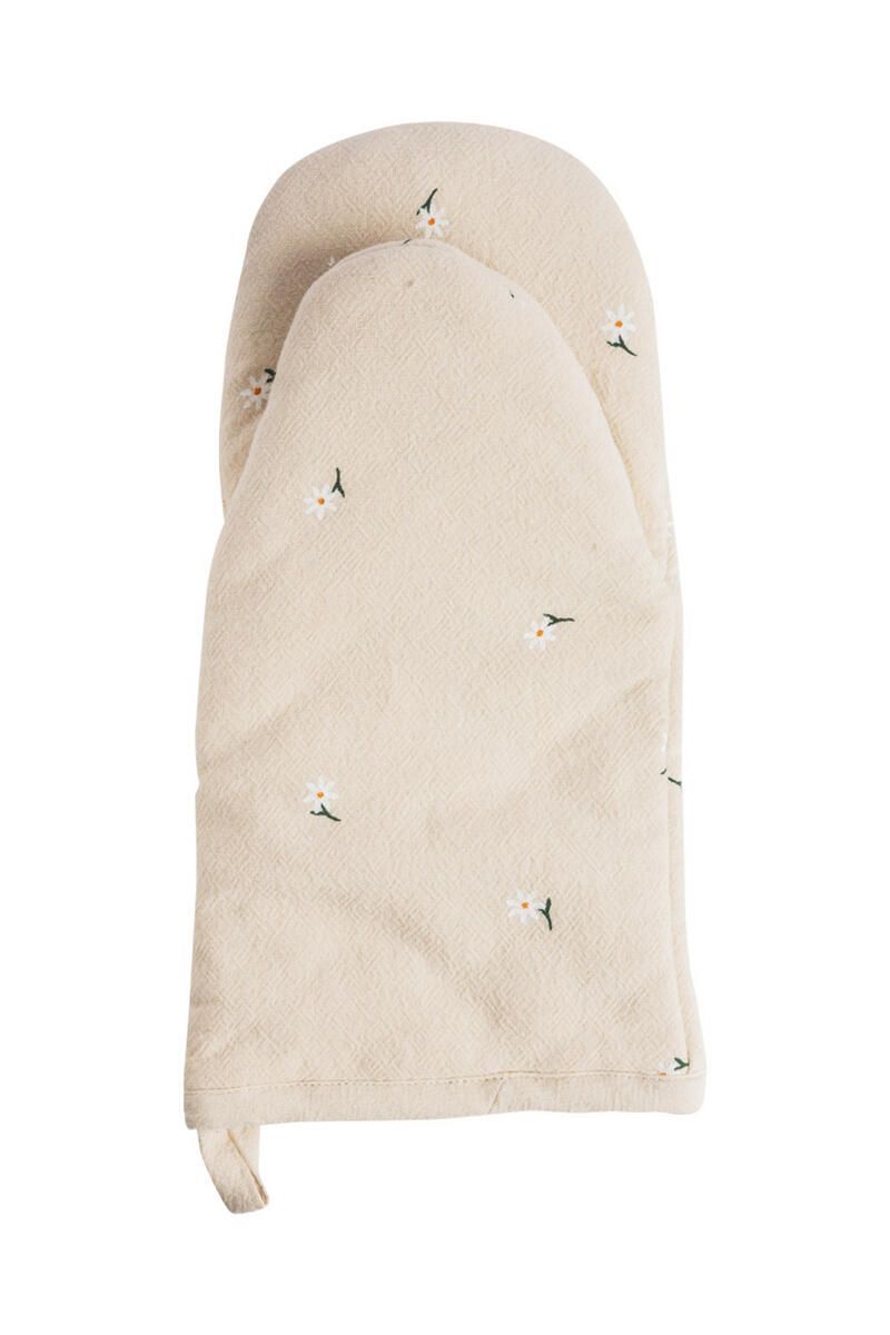 Mitaine de four fleurs blanches - Tranquillo
