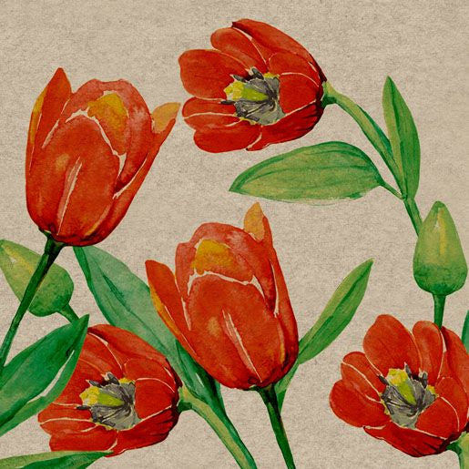 Napkins tulipes rouges - Paper+ Design